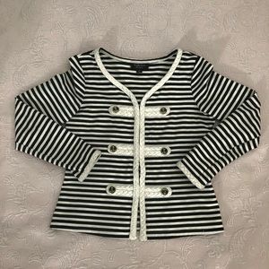 Black striped blazer